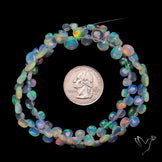 Ethiopian Opal Flat Drop Beads Plain Briolette Double Sided