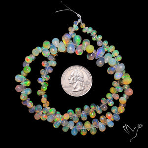 Ethiopian Opal Drop Faceted Beads Line
