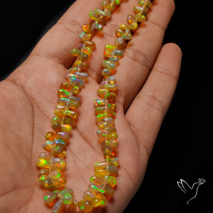 Ethiopian Opal Drops Beads Rare Natural Dark Plain High Grade