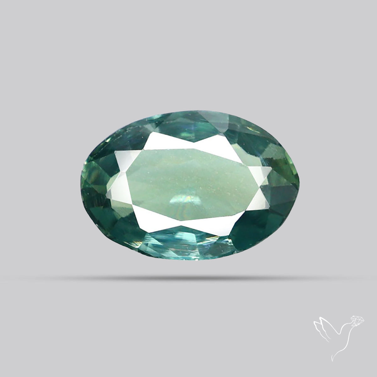 RARE ★ SAPHIR BLEU VERT D'AUSTRALIE : 4.8 mm x 4 mm ★ P200