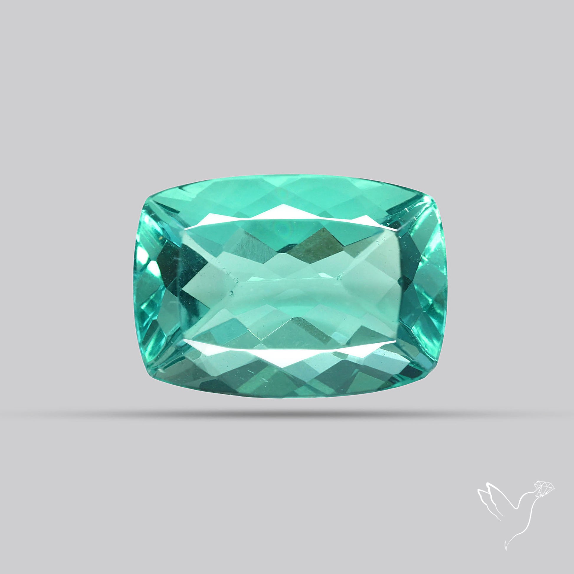 AAA Teal Blue Fluorite Faceted Fine Gemstone