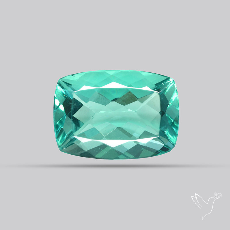 AAA Teal Blue Fluorite Faceted Fine Gemstone