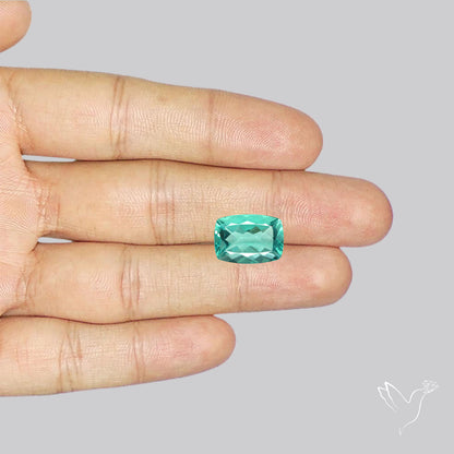 AAA Teal Blue Fluorite Faceted Fine Gemstone