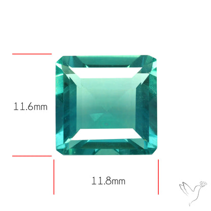 AAA Teal Blue Fluorite Faceted Fine Gemstone