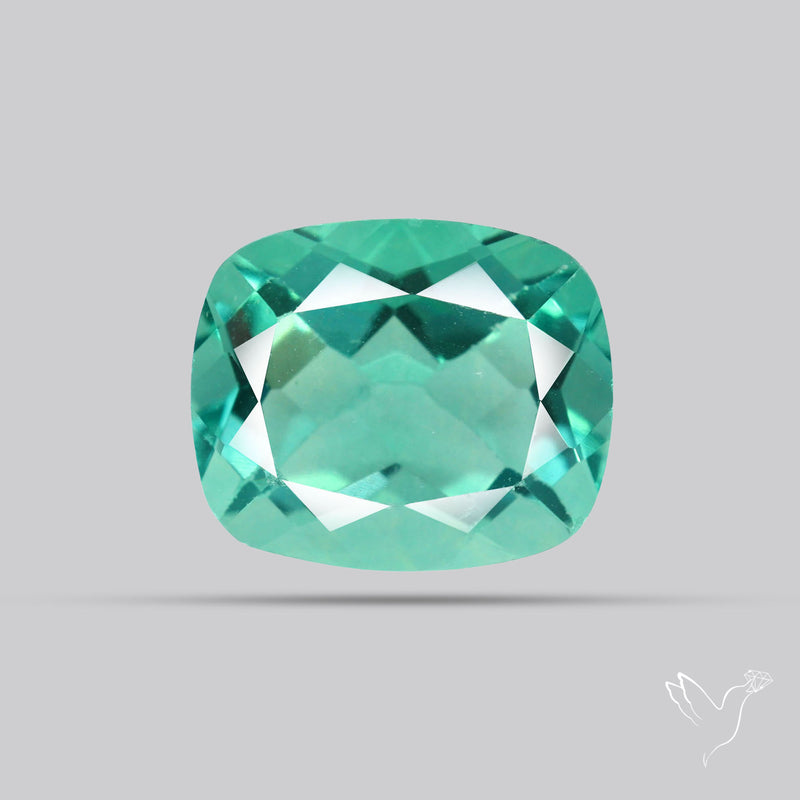 AAA Teal Blue Fluorite Faceted Fine Gemstone