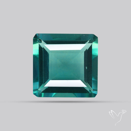 AAA Teal Blue Fluorite Faceted Fine Gemstone