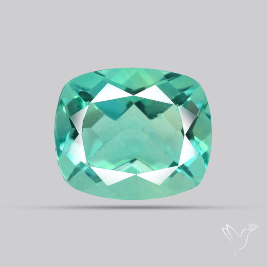 AAA Teal Blue Fluorite Faceted Fine Gemstone
