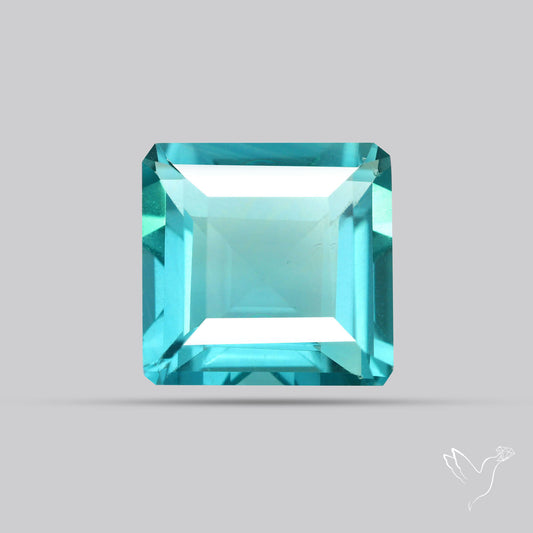 AAA Teal Blue Fluorite Faceted Fine Gemstone