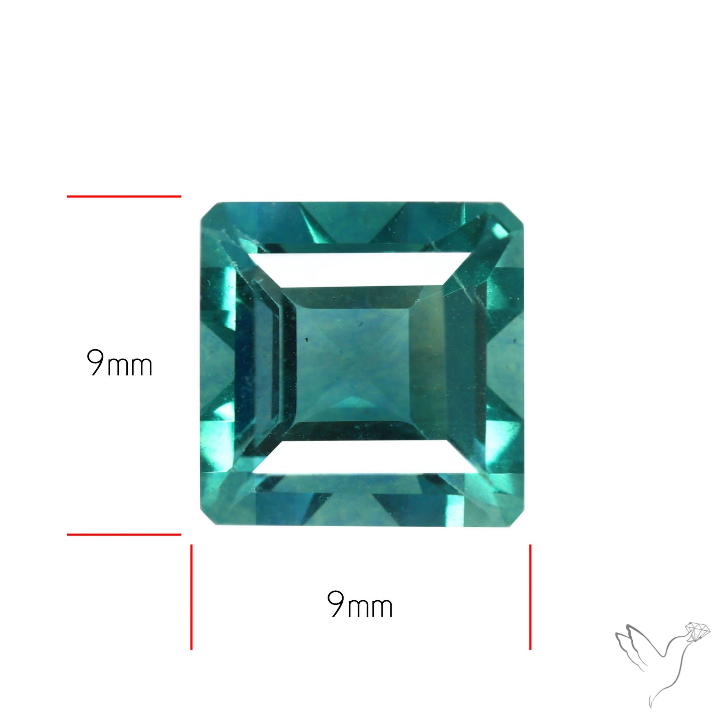 AAA Teal Blue Fluorite Faceted Fine Gemstone