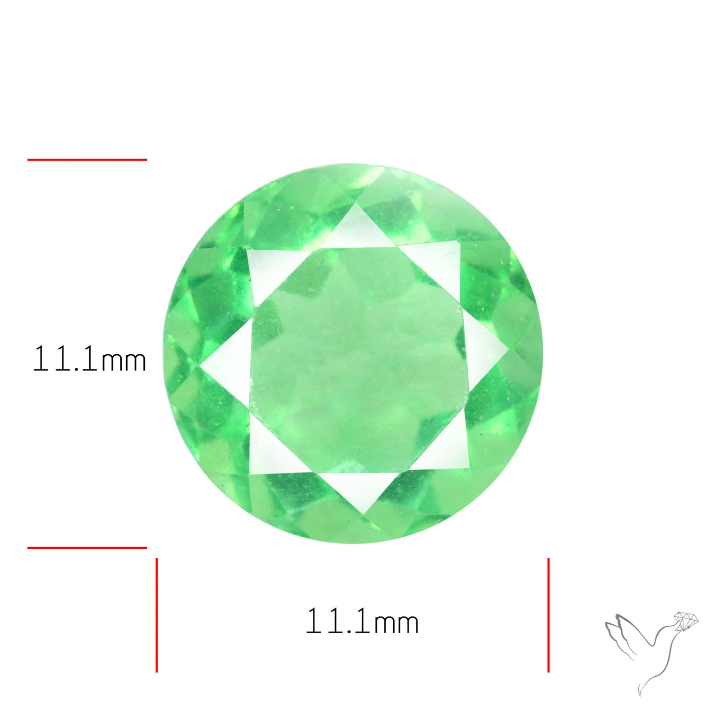 AAA Deep Green Fluorite Faceted Fine Gemstone
