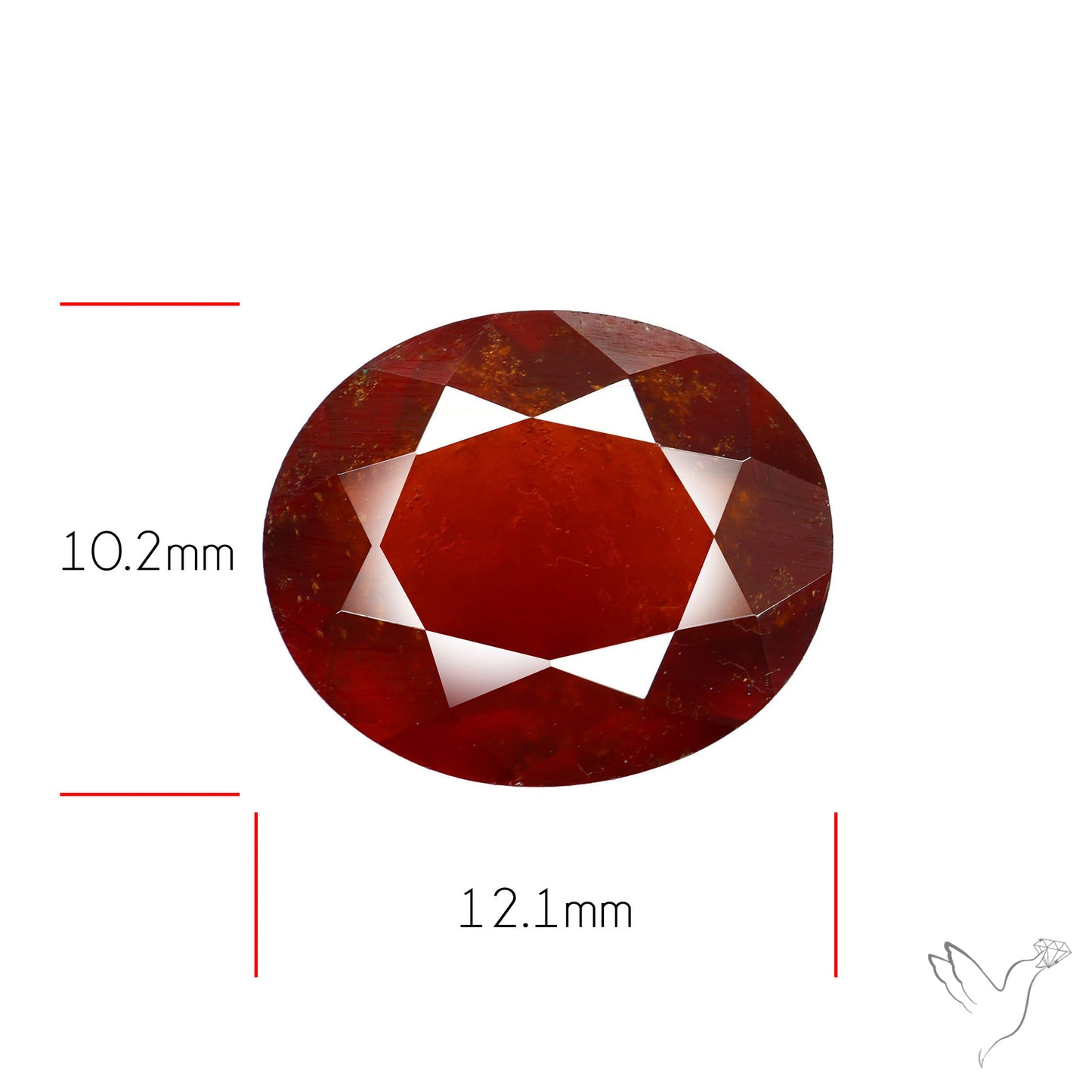 Hessonite Garnet Gemstone Faceted Fine Gemstone