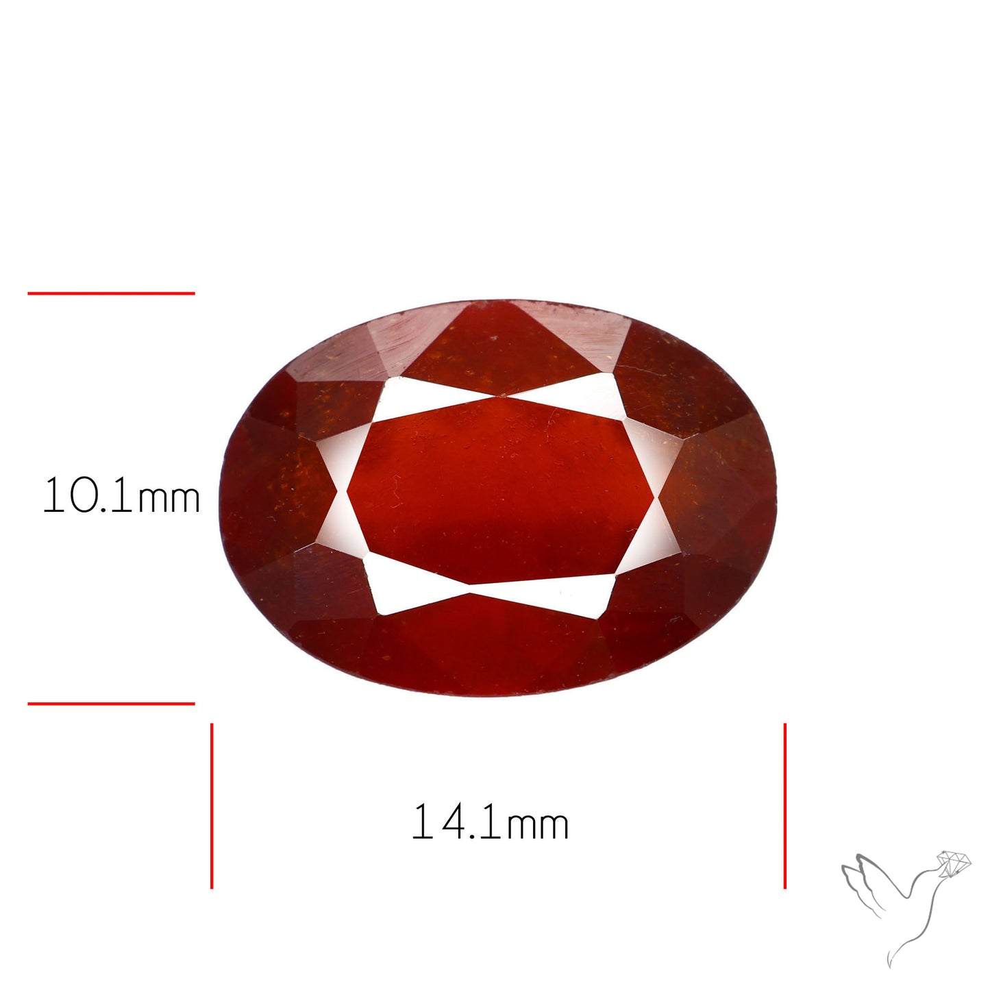 Hessonite Garnet Gemstone Faceted Fine Gemstone