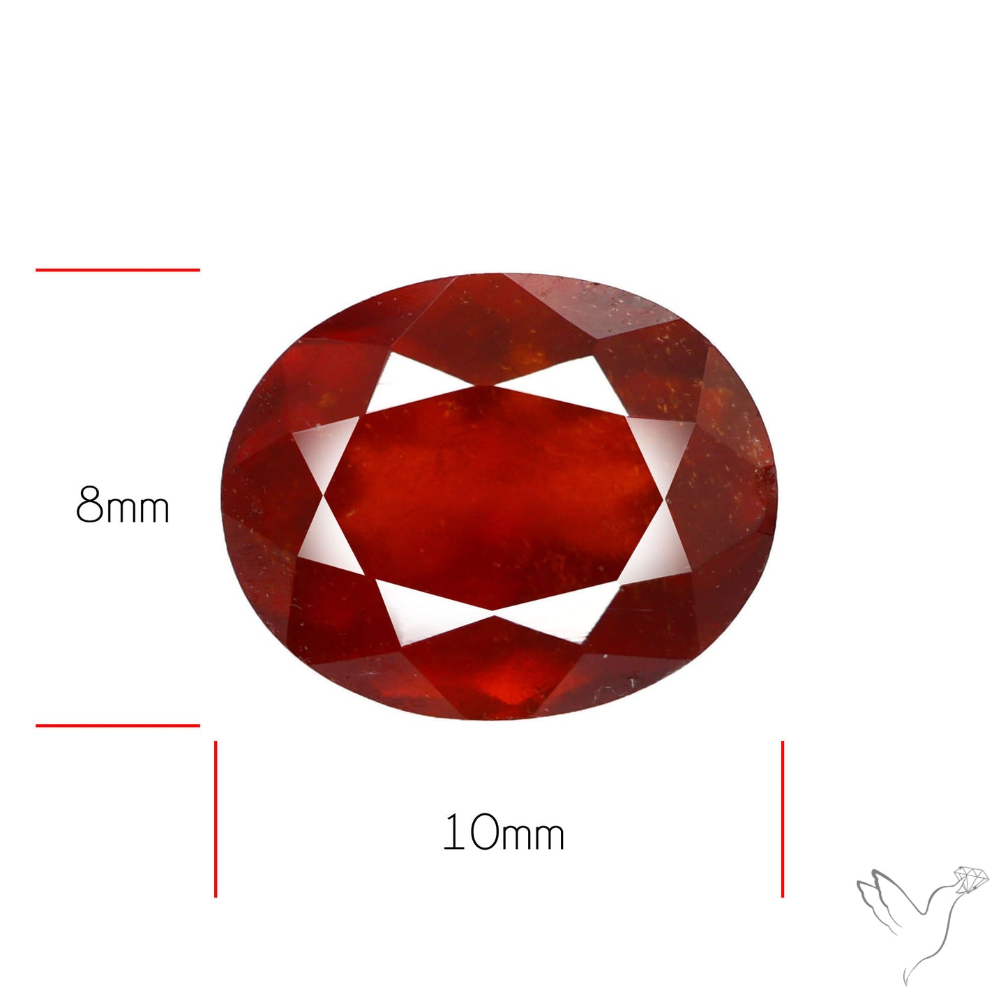 Hessonite Garnet Gemstone Faceted Fine Gemstone
