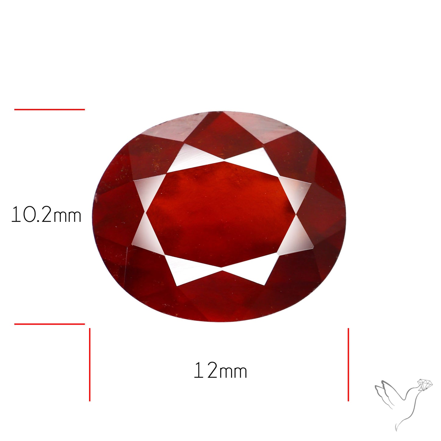 Hessonite Garnet Gemstone Faceted Fine Gemstone