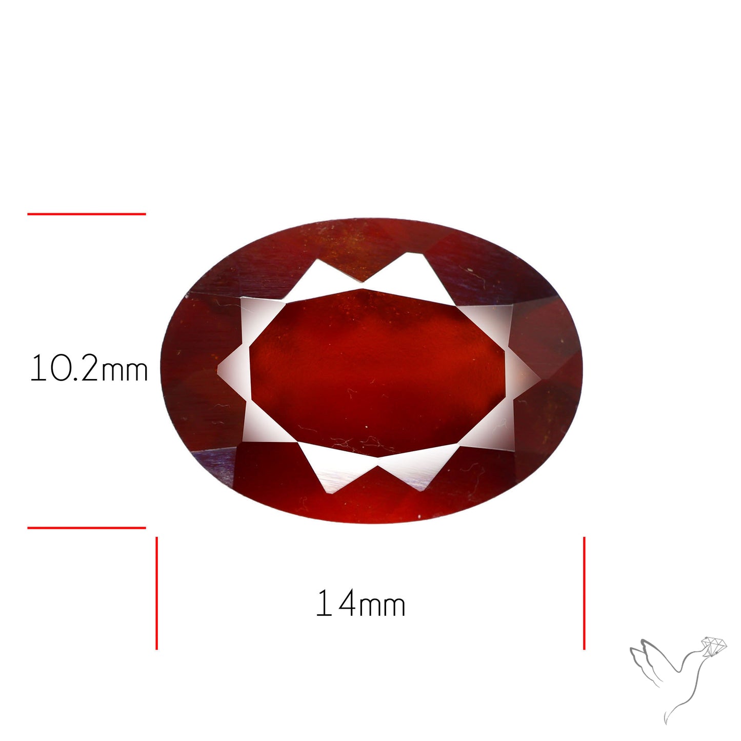 Hessonite Garnet Gemstone Faceted Fine Gemstone