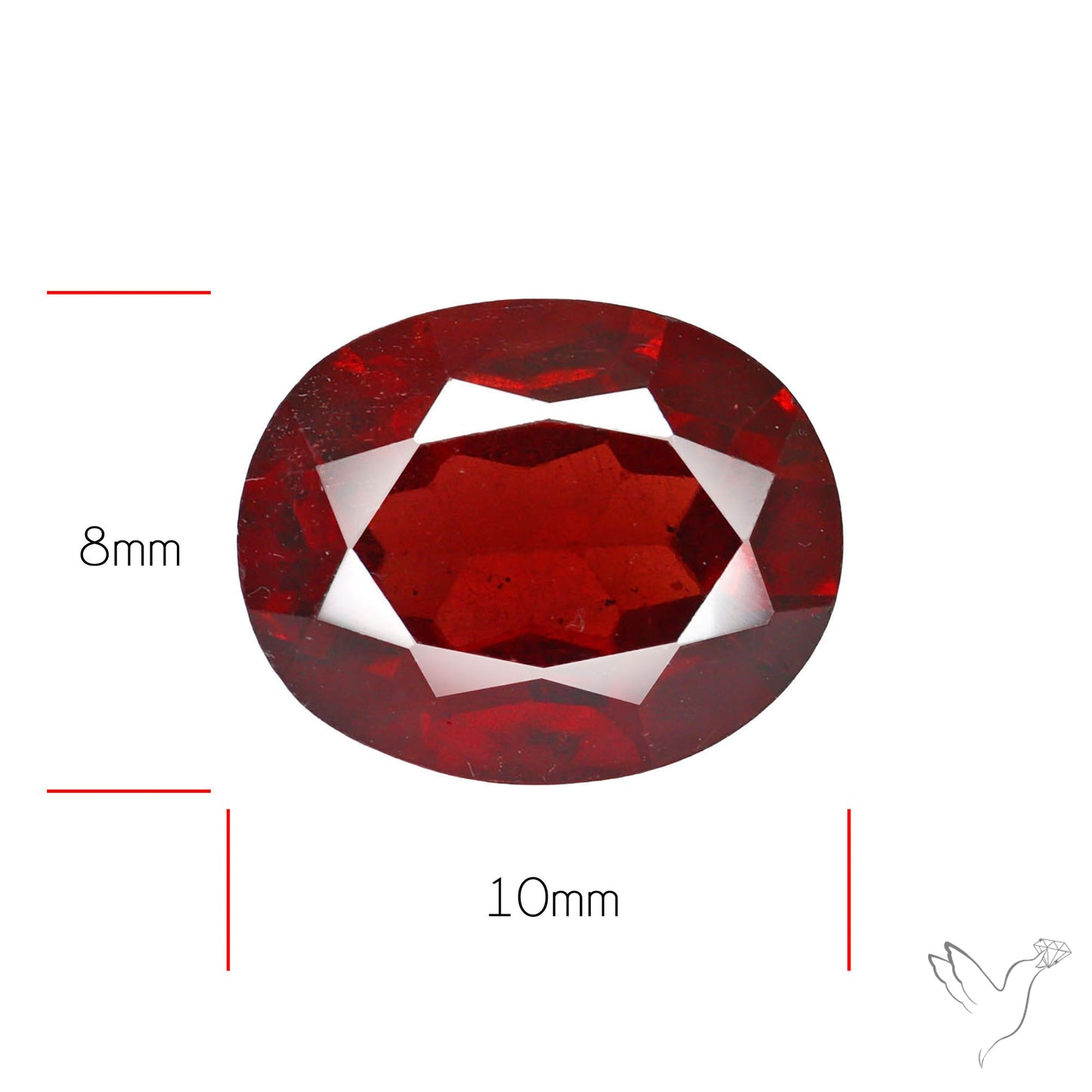 Hessonite Garnet Gemstone Faceted Fine Gemstone