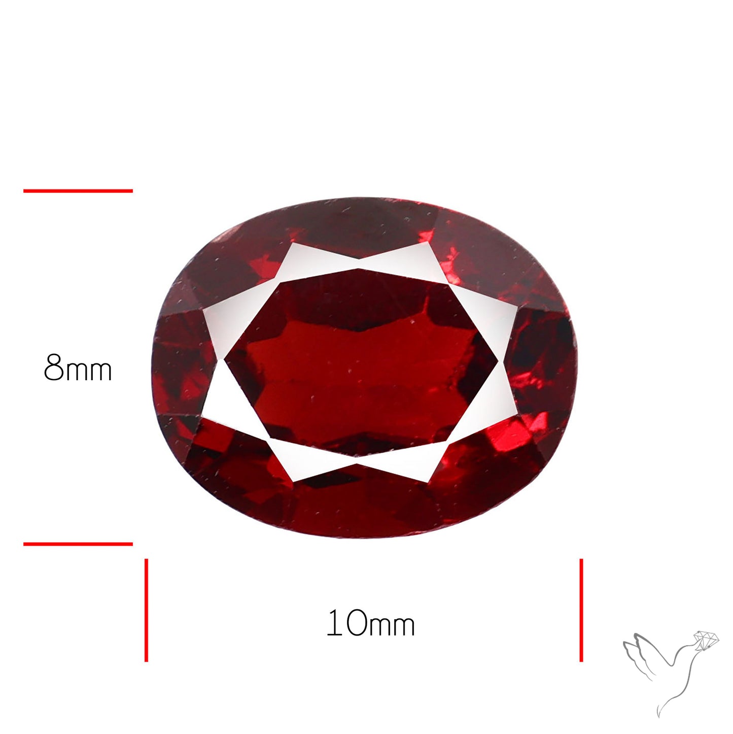 Hessonite Garnet Gemstone Faceted Fine Gemstone