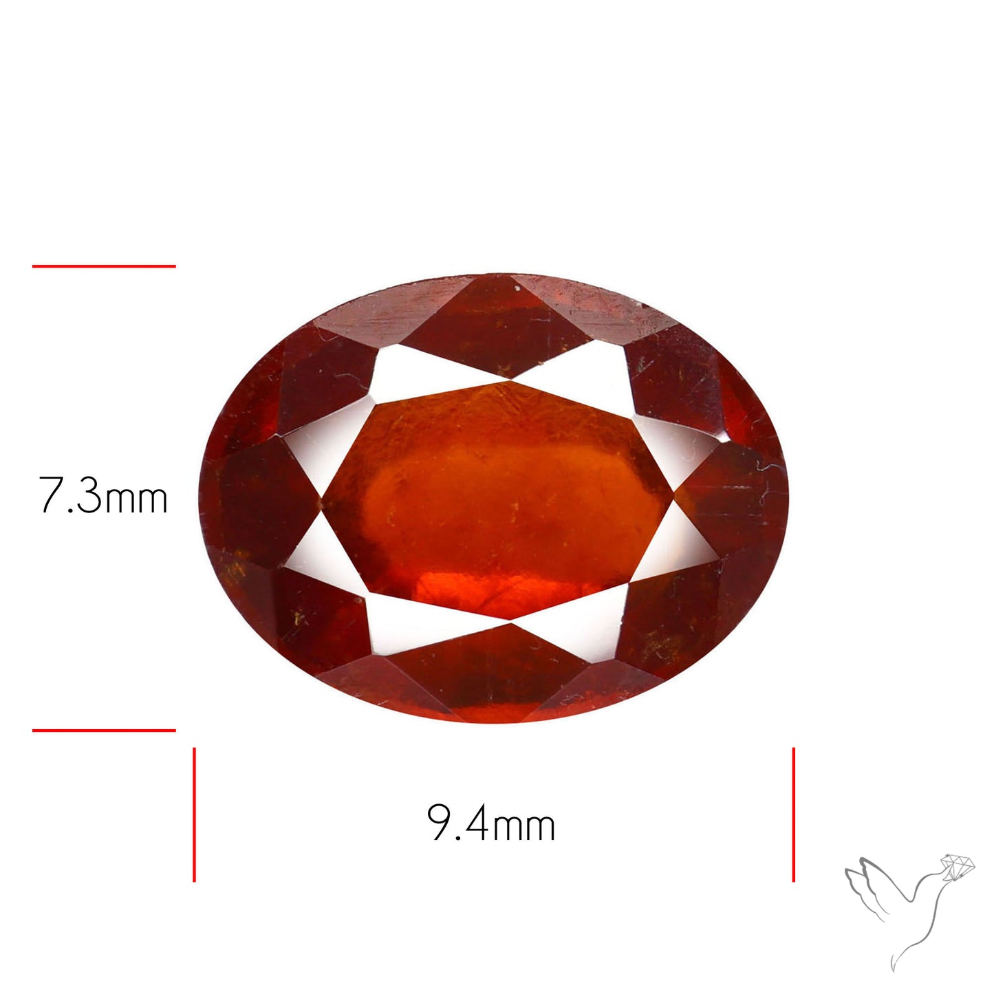 Hessonite Garnet Gemstone Faceted Fine Gemstone