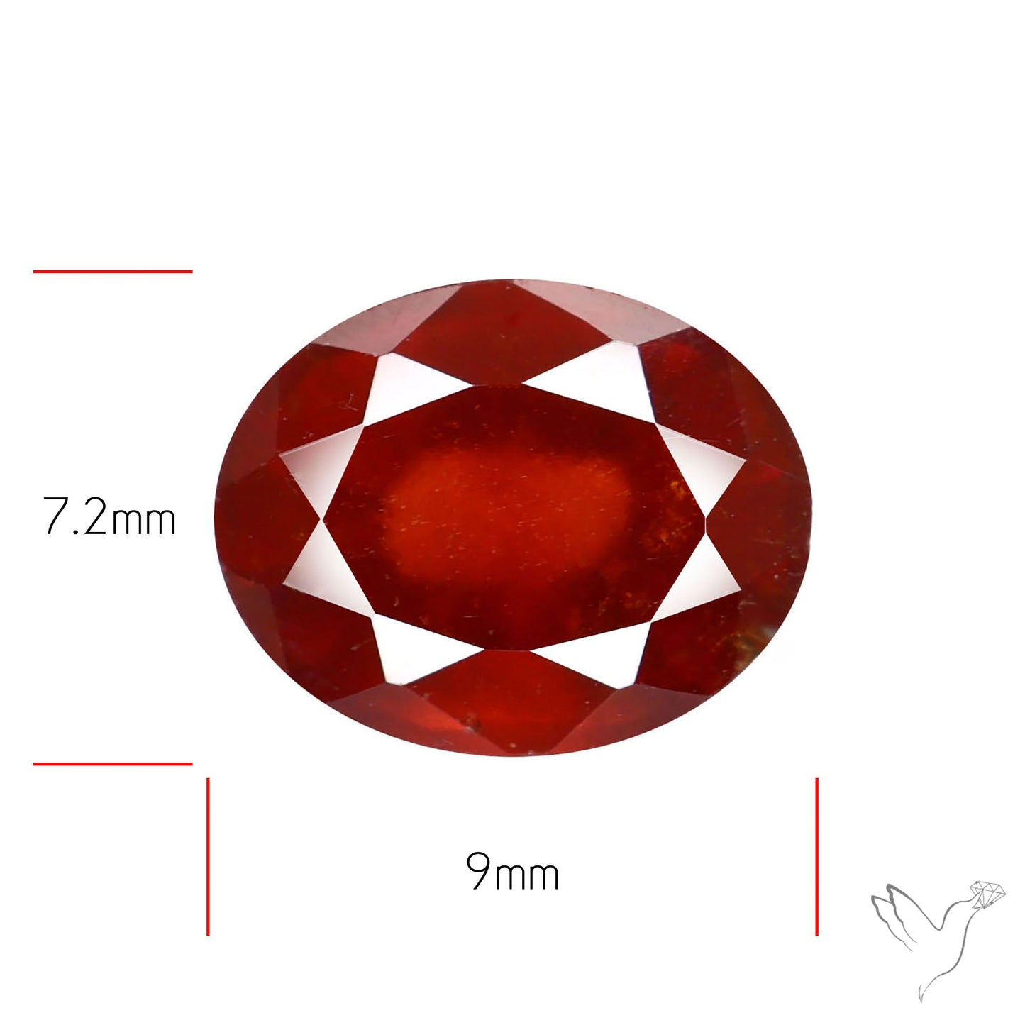 Hessonite Garnet Gemstone Faceted Fine Gemstone