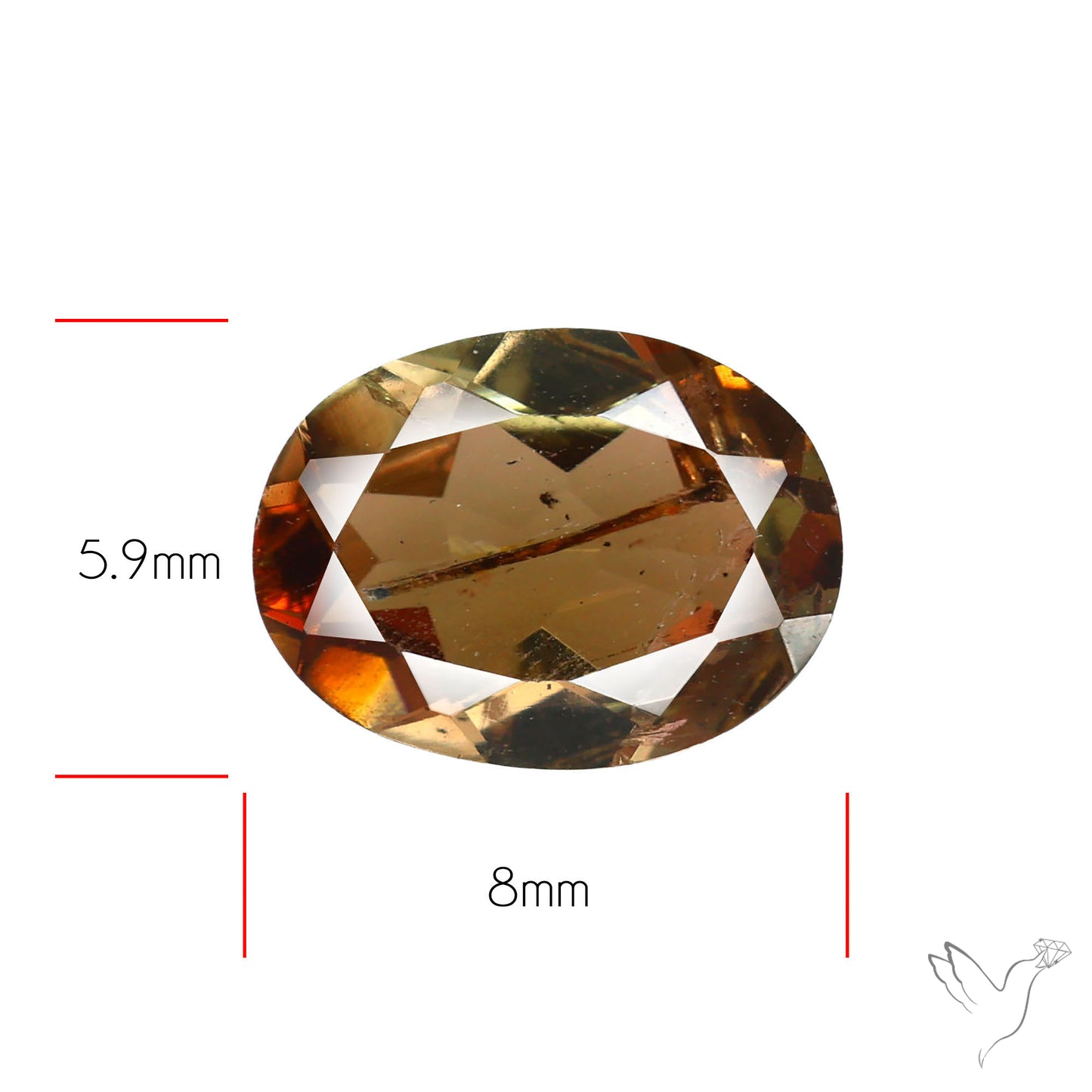 Faceted Andesine Gemstone Sunstone