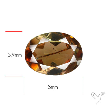 Faceted Andesine Gemstone Sunstone