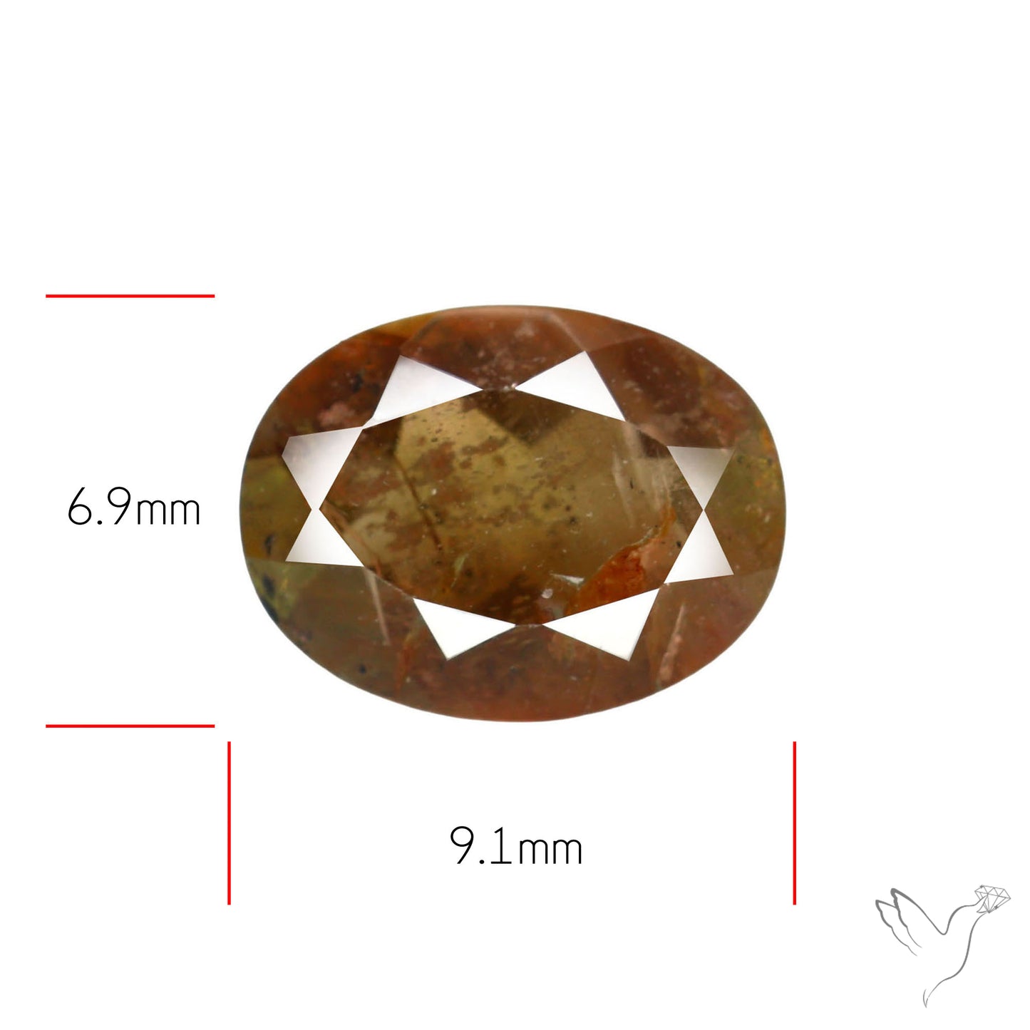 Faceted Andesine Gemstone Sunstone