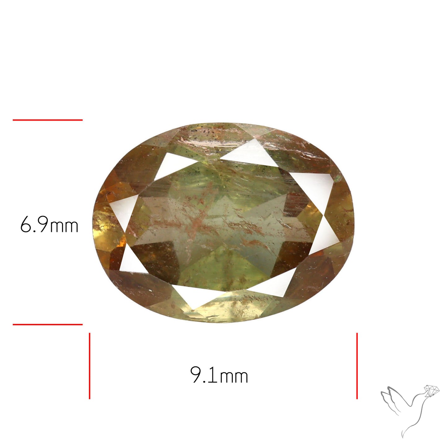 Faceted Andesine Gemstone Sunstone