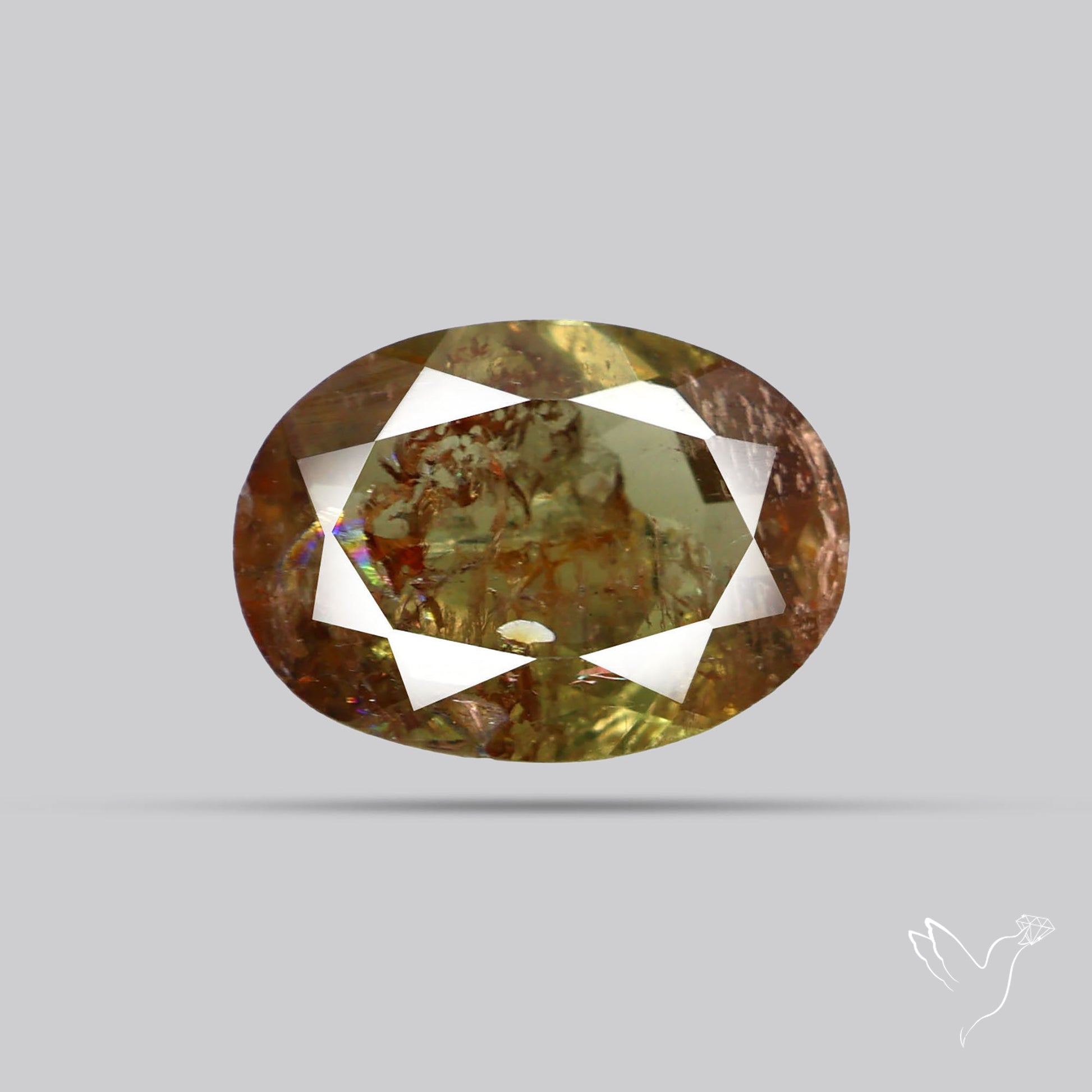 Faceted Andesine Gemstone Sunstone