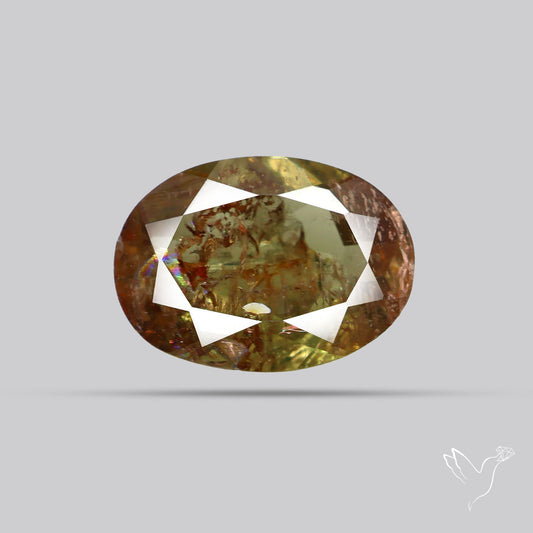 Faceted Andesine Gemstone Sunstone