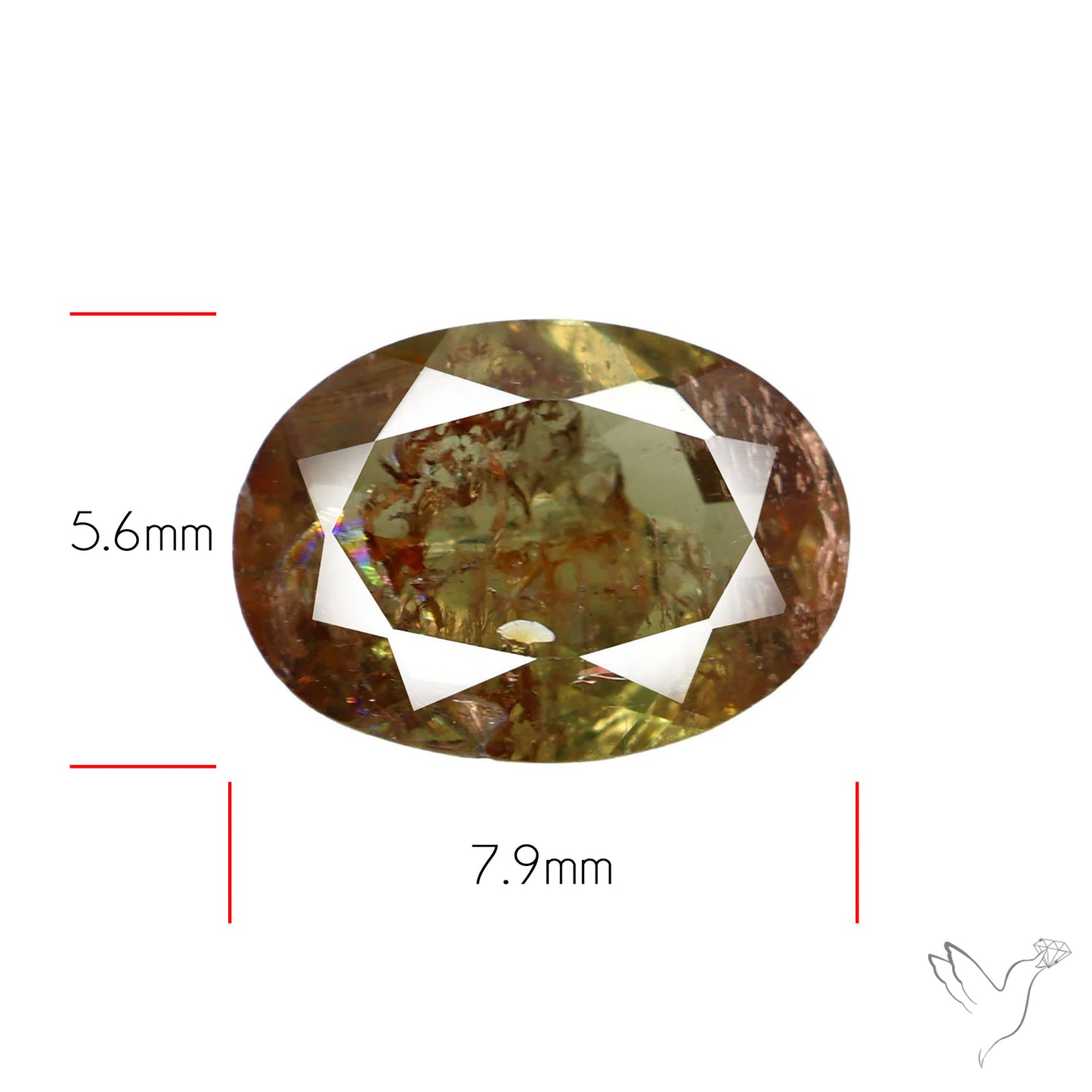Faceted Andesine Gemstone Sunstone