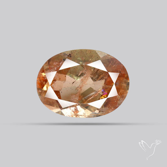 Faceted Andesine Gemstone Sunstone