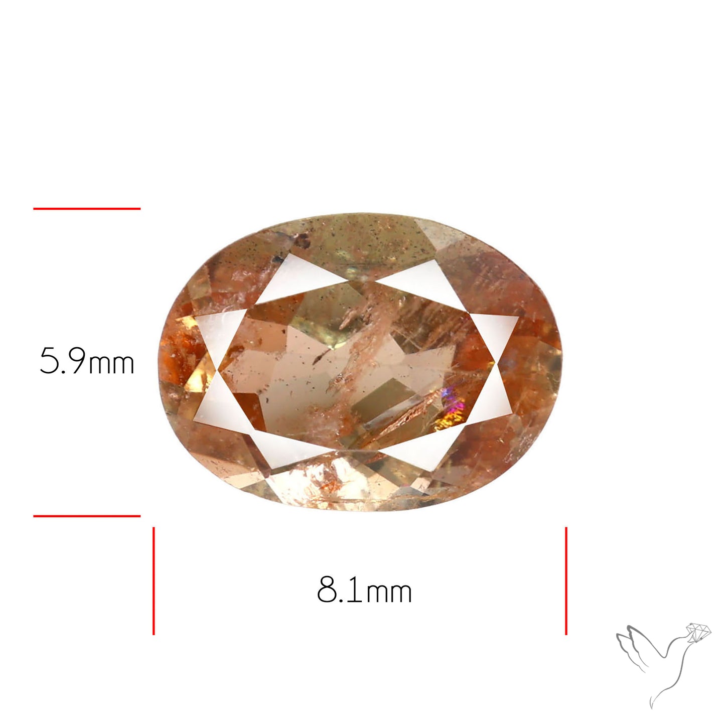 Faceted Andesine Gemstone Sunstone