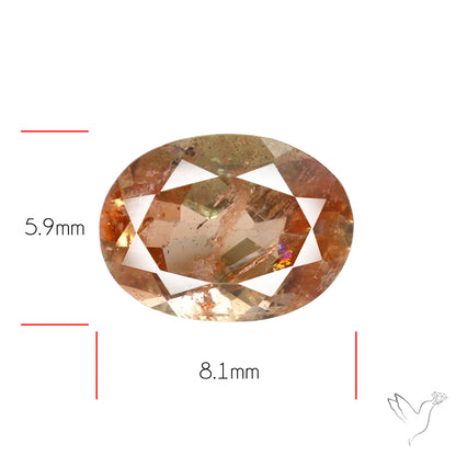 Faceted Andesine Gemstone Sunstone