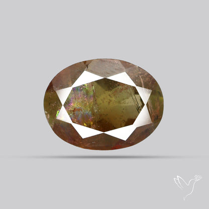 Faceted Andesine Gemstone Sunstone
