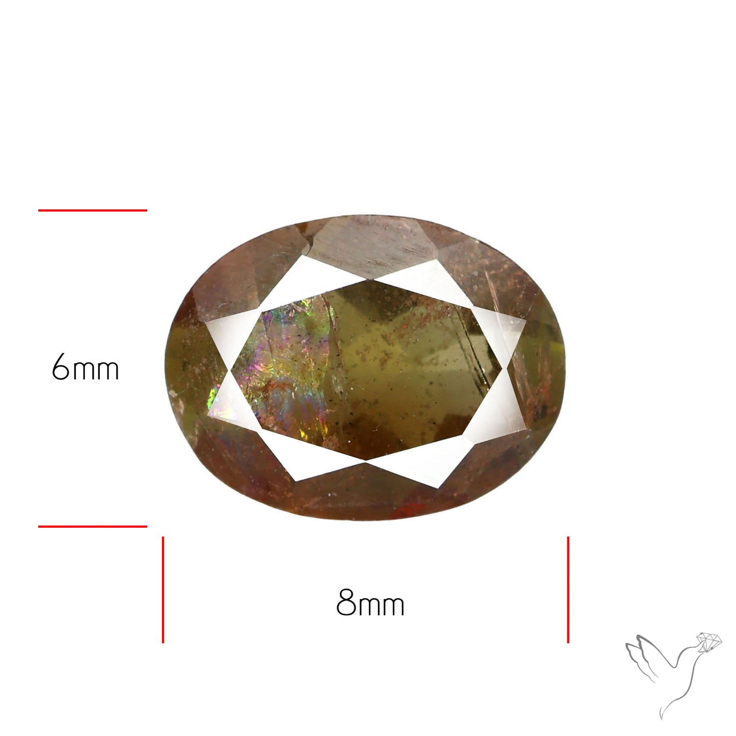 Faceted Andesine Gemstone Sunstone