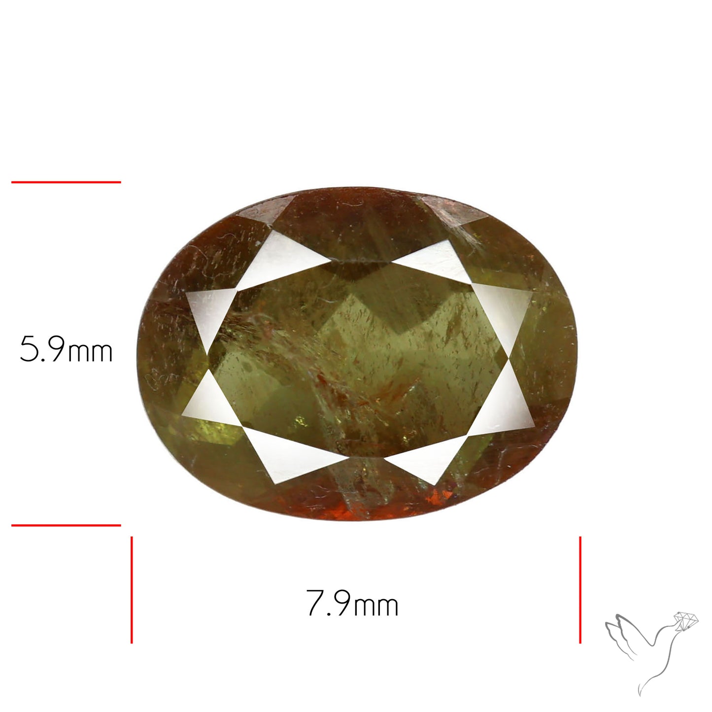 Faceted Andesine Gemstone Sunstone