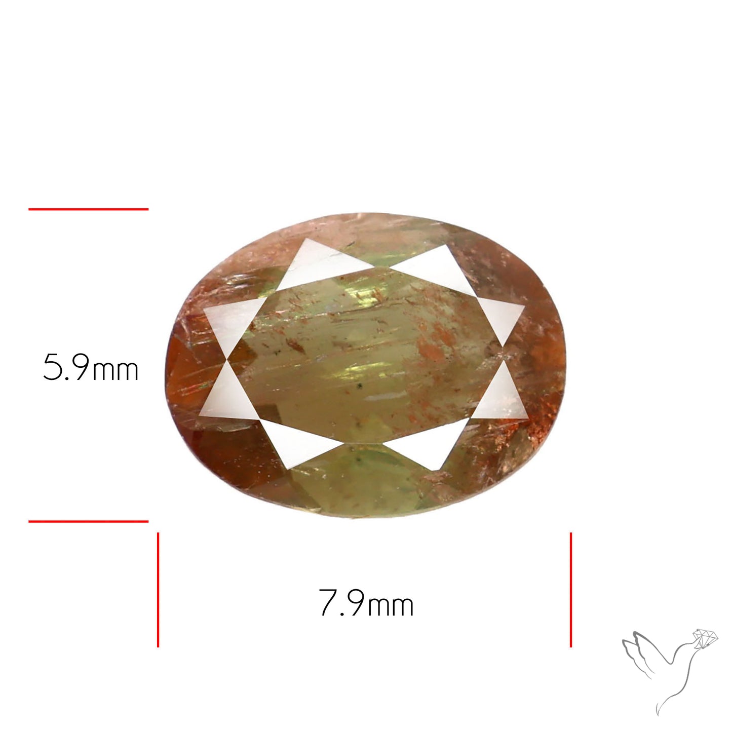 Faceted Andesine Gemstone Sunstone