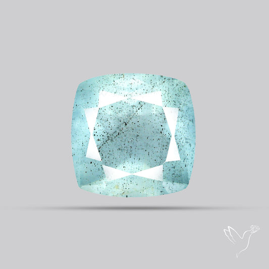 Faceted Moss Aquamarine