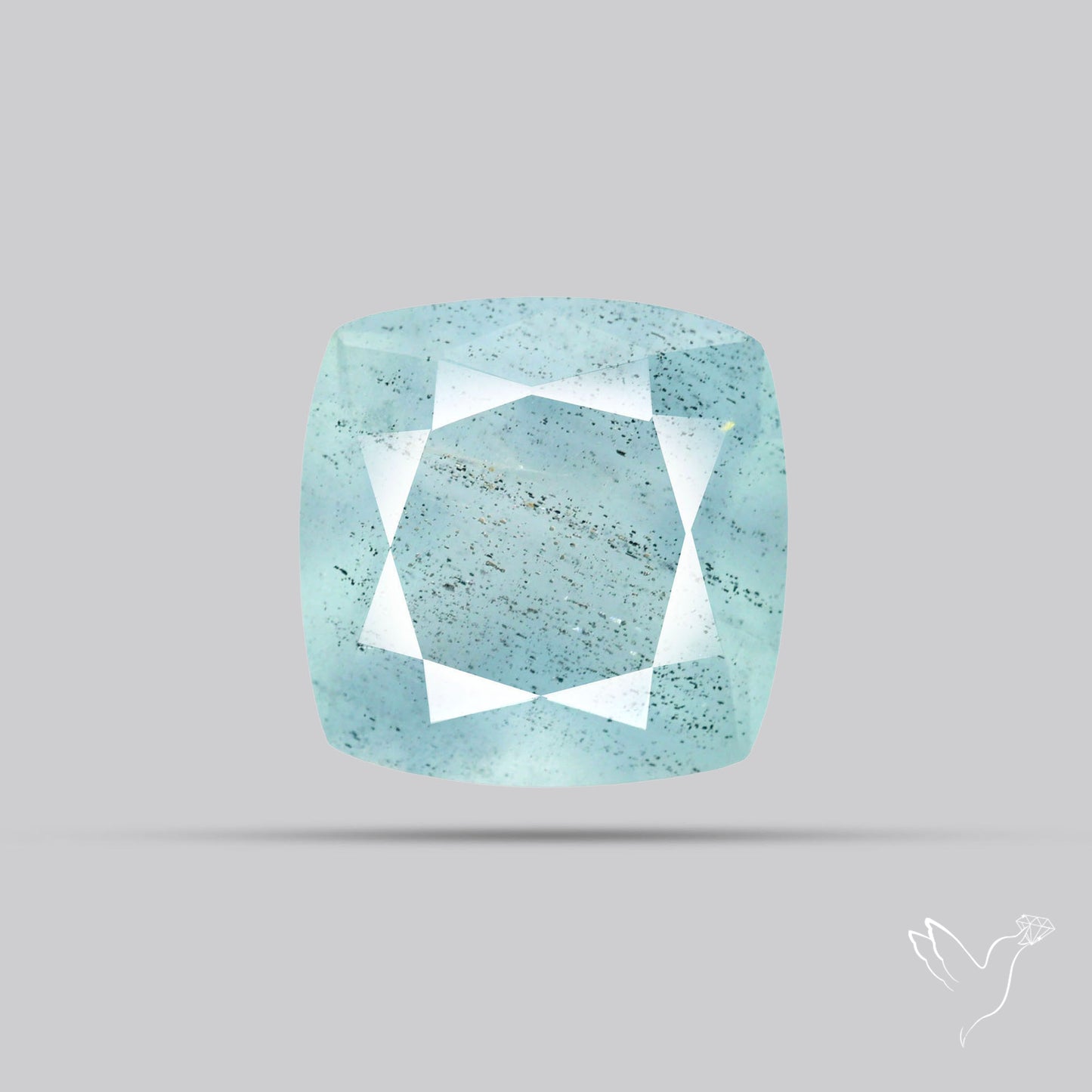 Faceted Moss Aquamarine