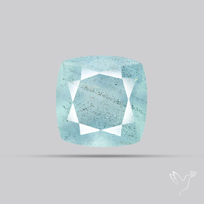 Faceted Moss Aquamarine