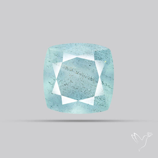 Faceted Moss Aquamarine