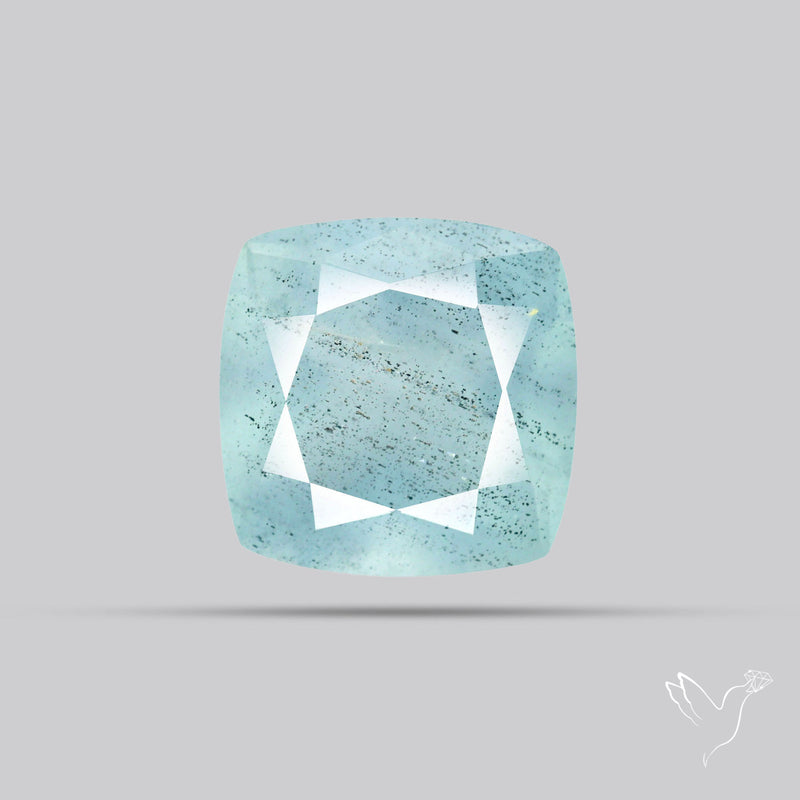 Faceted Moss Aquamarine