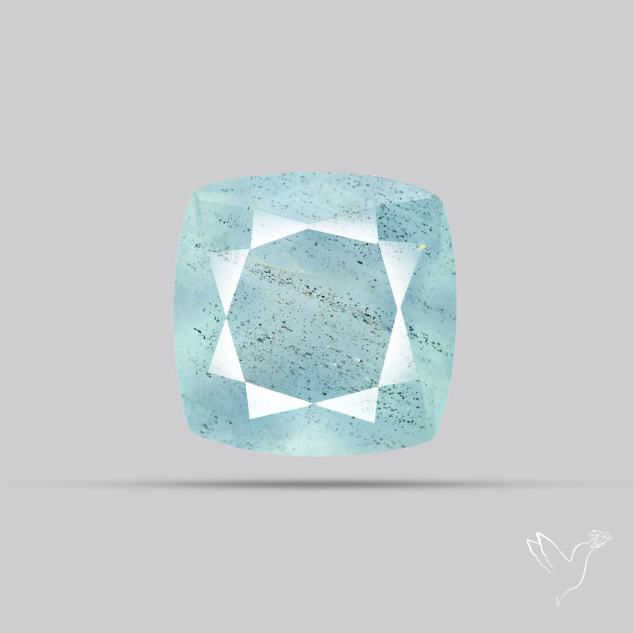 Faceted Moss Aquamarine