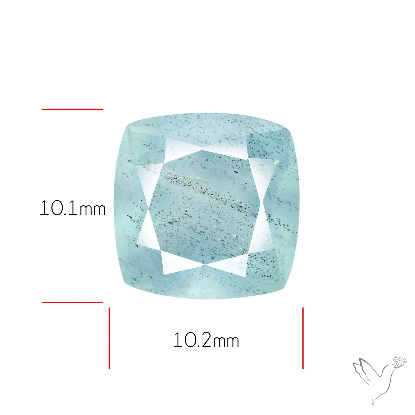 Faceted Moss Aquamarine