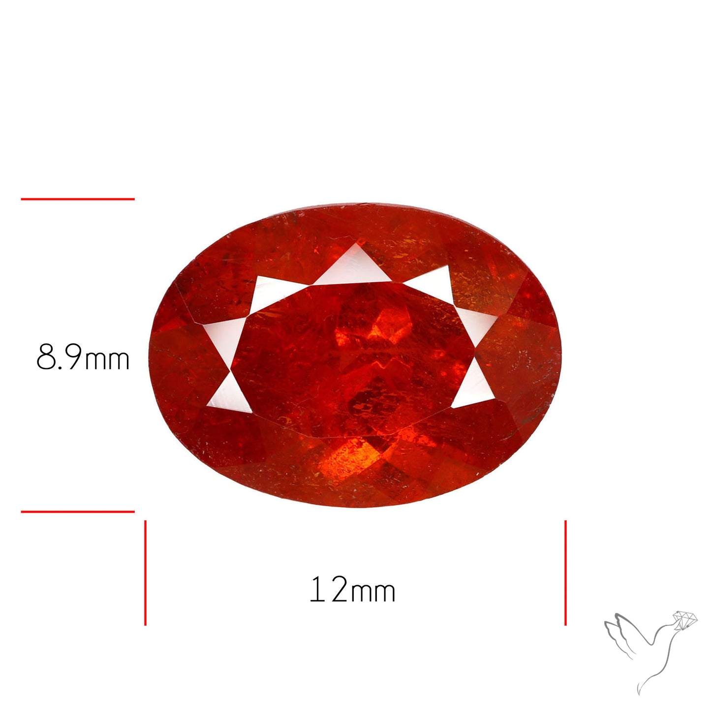 Faceted Spessartite Garnet Rare Orange Garnet Gemstone