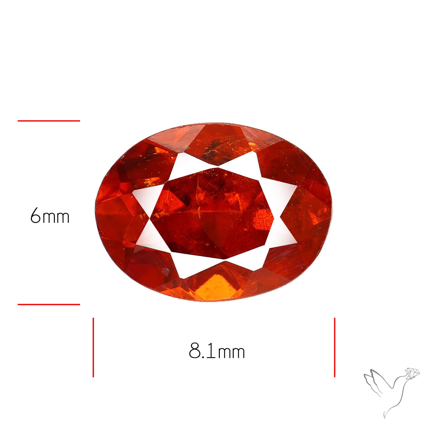 Faceted Spessartite Garnet Rare Orange Garnet Gemstone