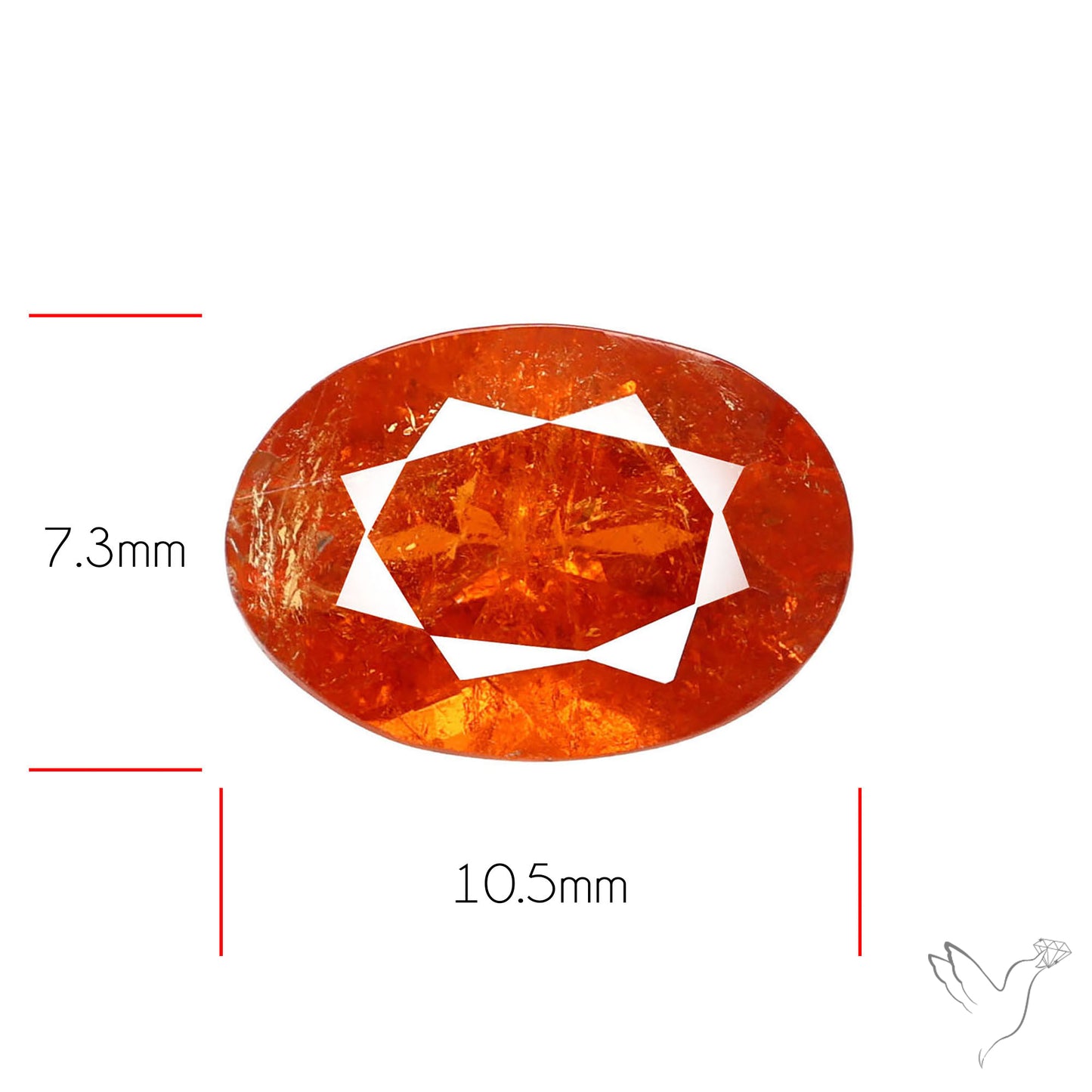 Faceted Spessartite Garnet Rare Orange Garnet Gemstone