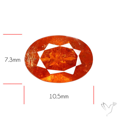 Faceted Spessartite Garnet Rare Orange Garnet Gemstone