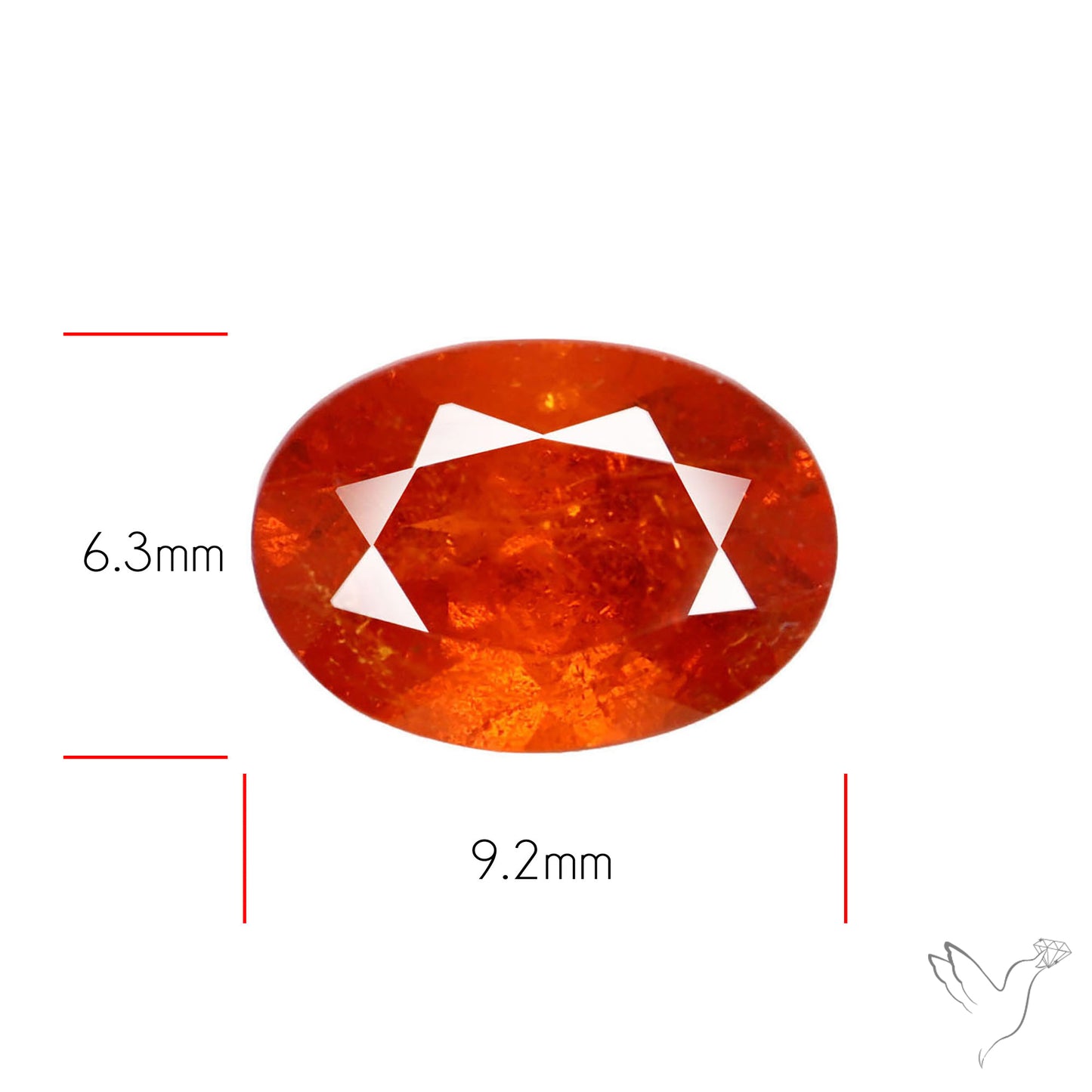Faceted Spessartite Garnet Rare Orange Garnet Gemstone