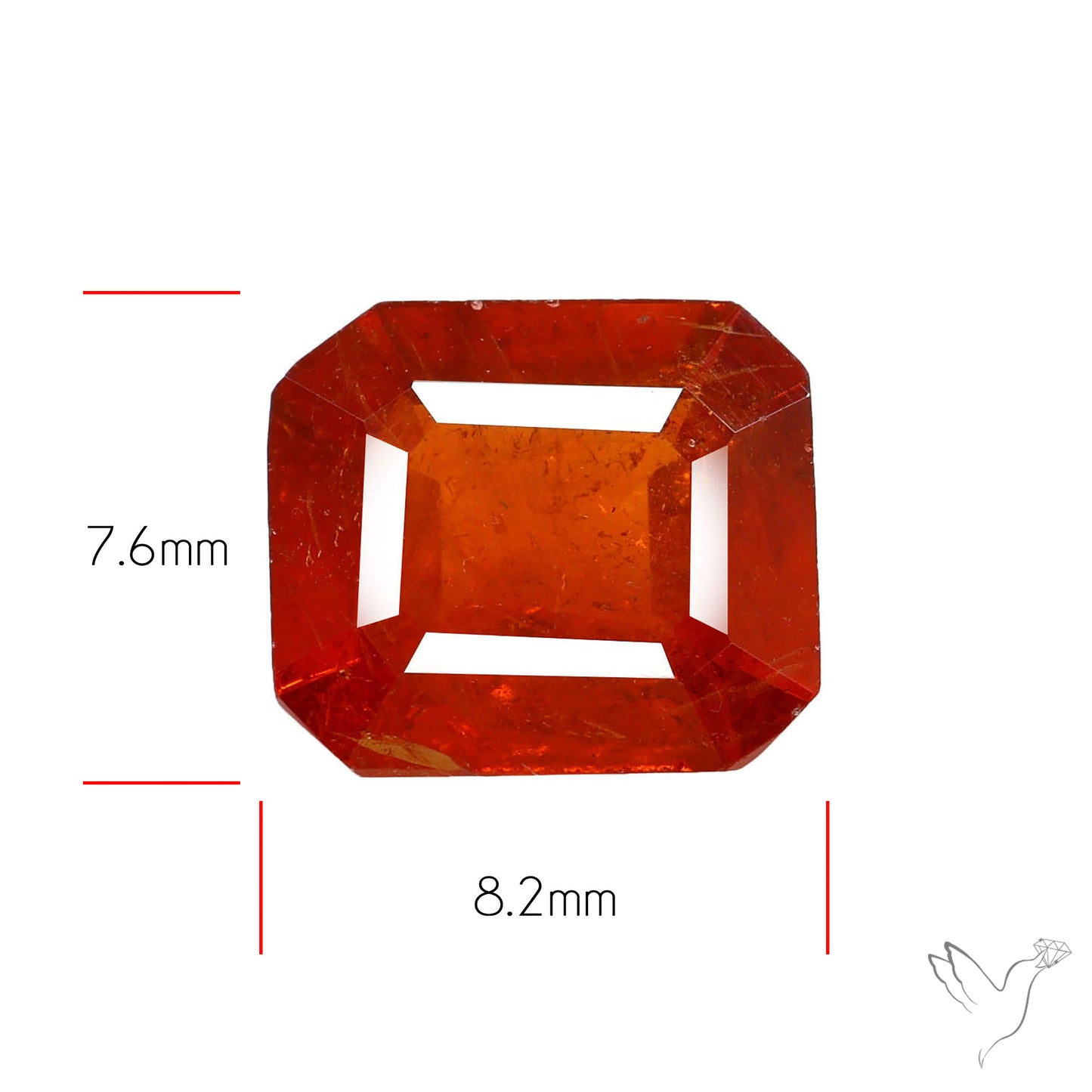 Faceted Spessartite Garnet Rare Orange Garnet Gemstone